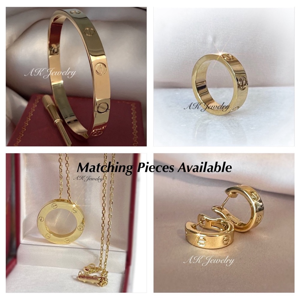 💎18k LUXURY Screw Design Bracelet, Bangle, Cuff, Unisex Style Love - Picture 3 of 4